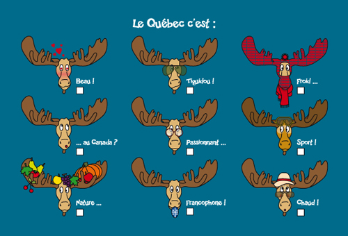 Cartes postales humouristiques Tiguidou, Québec
